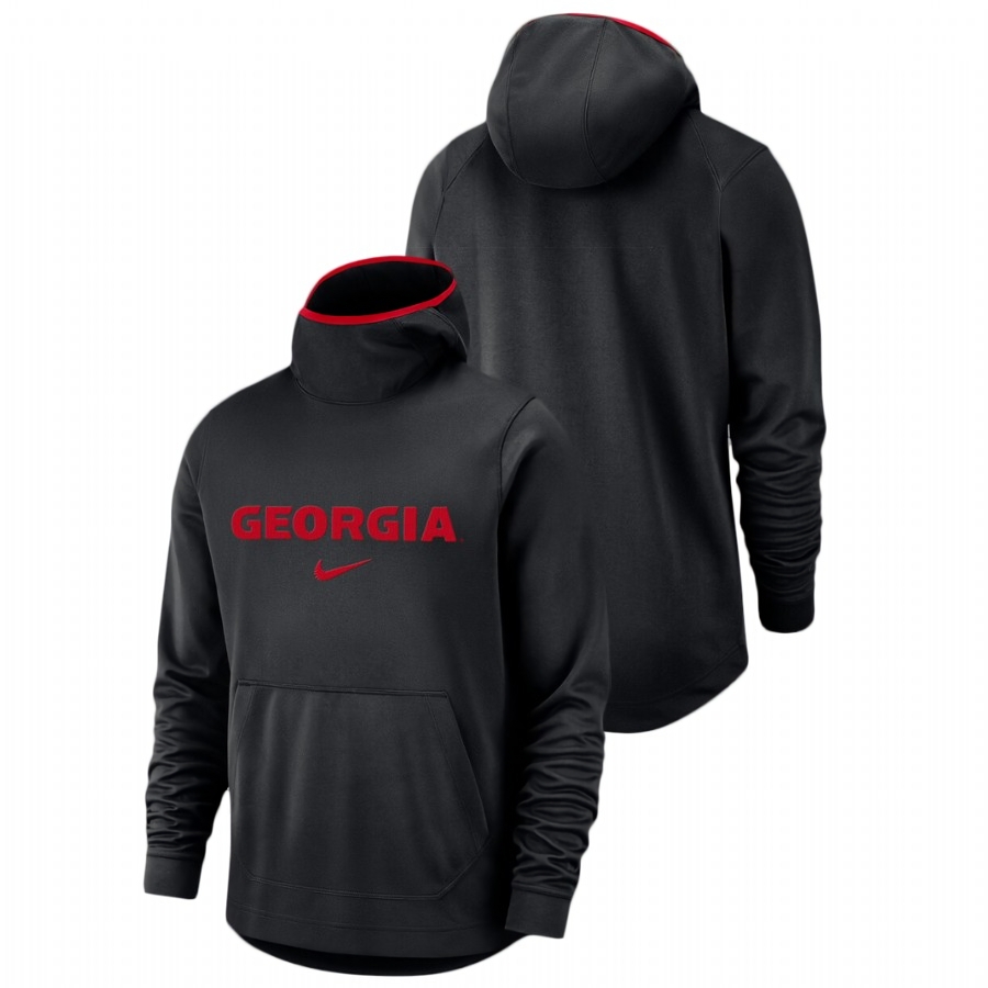 Georgia Bulldogs Men's NCAA Black Team Logo Spotlight Pullover College Basketball Hoodie EFS0549VH